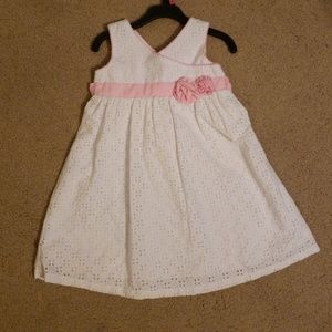 White Toddler Eyelet Dress